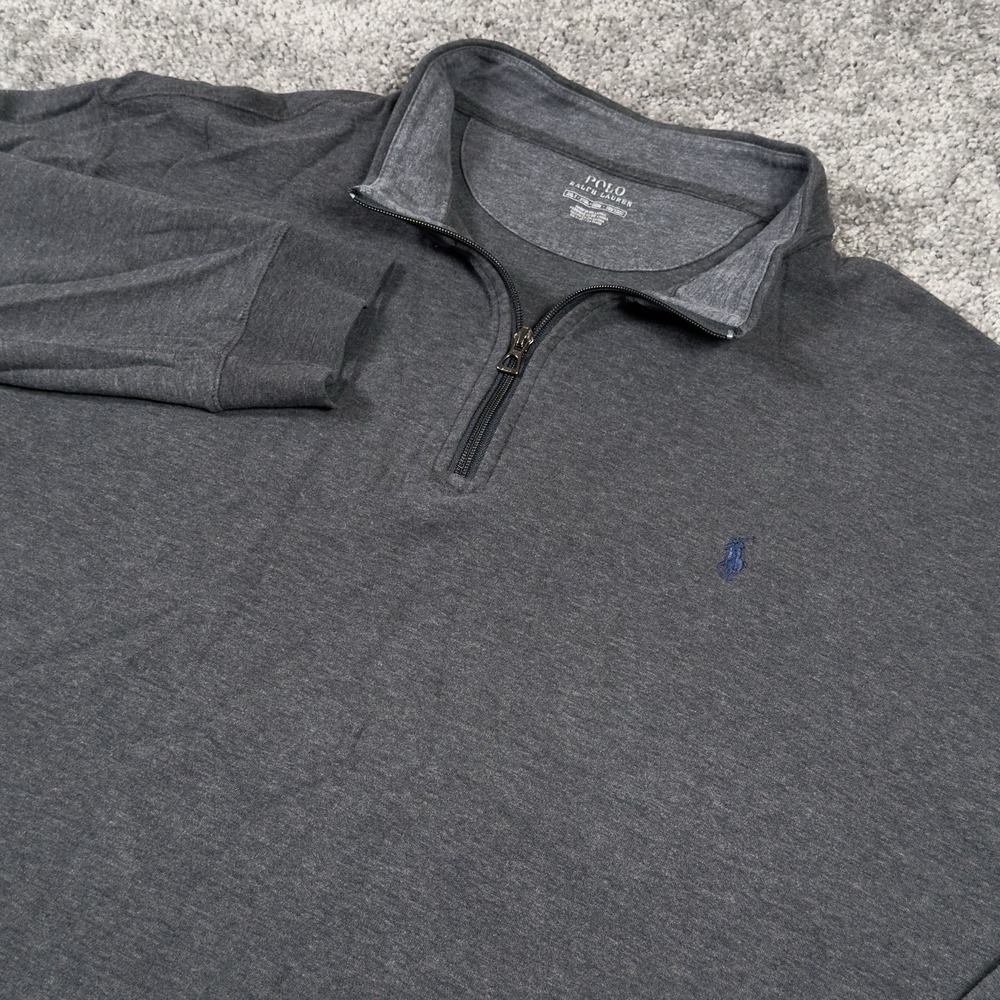 Polo Ralph Lauren Shirt Mens XXL 1/4 Quarter Zip Pullover Sweater Cotton Blend